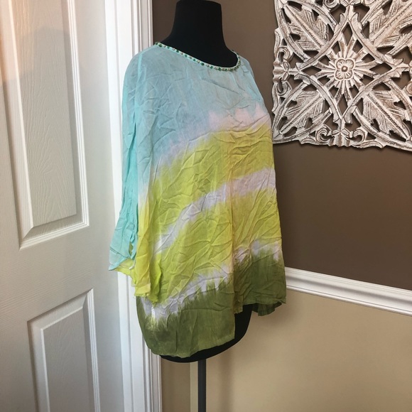 ⭐️ Nomadic Traders Lightweight Ombre Rayon Top - Size LARGE - Picture 5 of 11